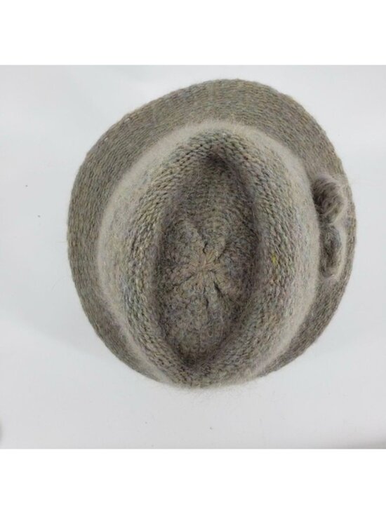 Vtg 80s 90s Mohair Wool Hat With Floral Accent main image 5